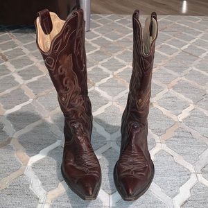 Women's Corral Brown Leather Cowboy Boots